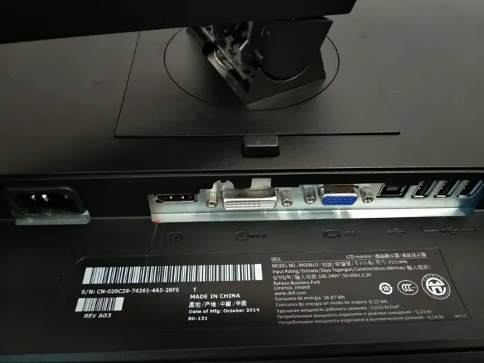 Монітор Широкоформатний Dell P2214Hb / 21.5" (1920x1080) IPS / VGA, DisplayPort, DVI, USB 2.0 / VESA 100x100 б/в - зображення 6