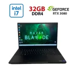 Ігровий ноутбук Razer Blade 15 RZ09-0409 / 15,6" (1920x1080) IPS / Intel Core i7-11800H (8 (16) ядер по 2,3 - 4,6 ГГц) / 32 ГБ DDR4 / 1000 ГБ SSD NVMe / nVidia GeForce RTX 3080, 8 ГБ GDDR6, 256-біт / Веб-камера б/в