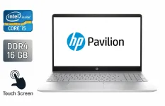 Ноутбук HP Pavilion 15-ck075nr / 15.6" (1920x1080) IPS Touch / Intel Core i5-8250U (4 (8) ядра по 1.6 - 3.4 GHz) / 16 GB DDR4 / 512 GB SSD / Intel HD Graphics 620 / WebCam / Windows 10 б/в