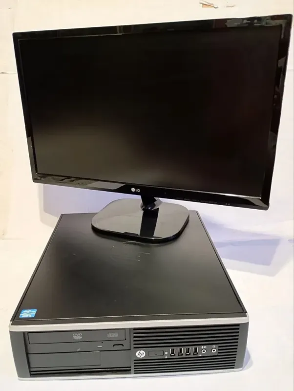 Комплект ПК: HP Compaq Pro 6300 SFF / Intel Core i5-3570 (4 ядра по 3,4 - 3,8 ГГц) / 8 ГБ DDR3 / 240 ГБ SSD / Intel HD Graphics 2500 / DVD-RW + Монітор LG 23MP48HQ-P / 23" (1920x1080) IPS / 1x HDMI, 1x VGA, 1x Audio б/в - зображення 2
