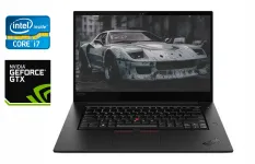 Ігровий ноутбук Б-класу Lenovo ThinkPad X1 Extreme Gen 2 / 15.6" (1920x1080) IPS / Intel Core i7-9750H (6 (12) ядер по 2,6 - 4,5 ГГц) / 16 ГБ DDR4 / 512 ГБ SSD / nVidia GeForce GTX 1650 Max-Q, 4 ГБ GDDR5, 128-біт / WebCam / TouchID б/в
