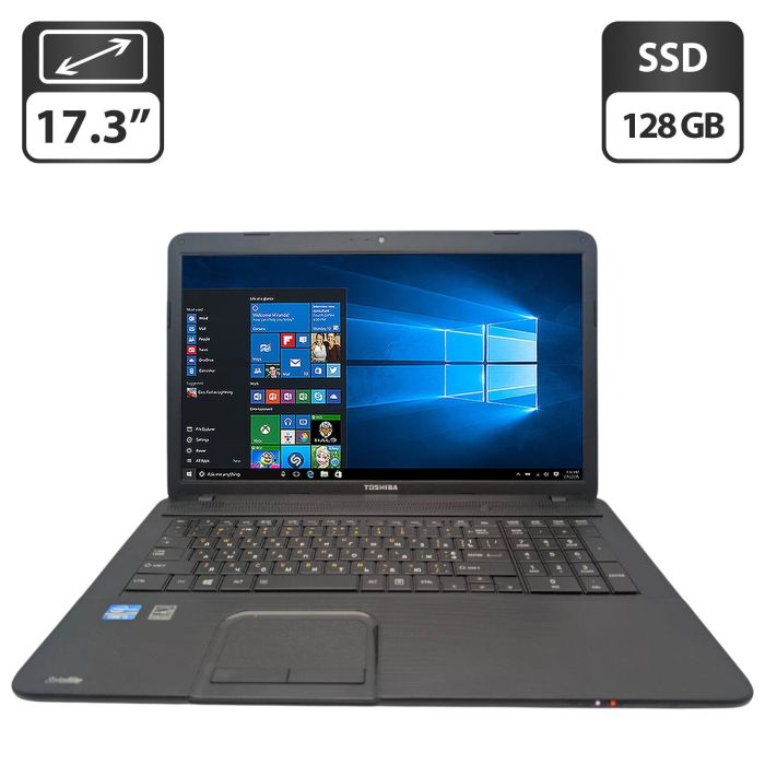 Ноутбук Toshiba Satellite Pro C875 / 17.3" (1600x900) TN / Intel Core i3-3110M (2 (4) ядра по 2.4 GHz) / 8 GB DDR3 / 128 GB SSD / Intel HD Graphics 4000 / WebCam б/в - зображення 1