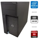 Робоча станція Dell Precision T3620 Tower / Intel Xeon E3-1270 v5 (4 (8) ядра по 3.6 - 4.0 GHz) / 16 GB DDR4 / 240 GB SSD / AMD Radeon R9 270, 2 GB GDDR5, 256-bit б/в