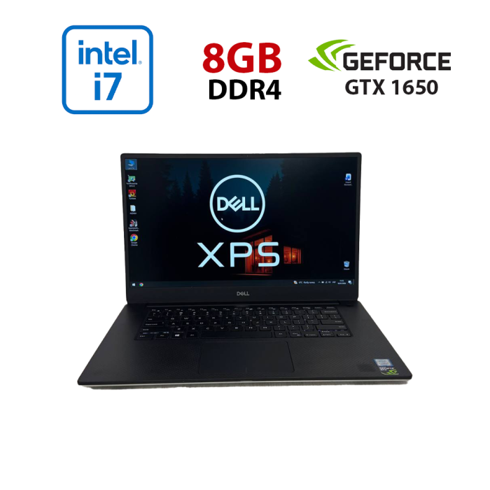 Ігровий ультрабук Dell XPS 15 7590 / 15,6" (1920x1080) IPS / Intel Core i7-9750H (6 (12) ядер по 2,6 - 4,5 ГГц) / 8 ГБ DDR4 / 256 ГБ SSD NVMe / nVidia GeForce GTX 1650, 4 ГБ GDDR5, 128-біт / WebCam б/в - изображение 1