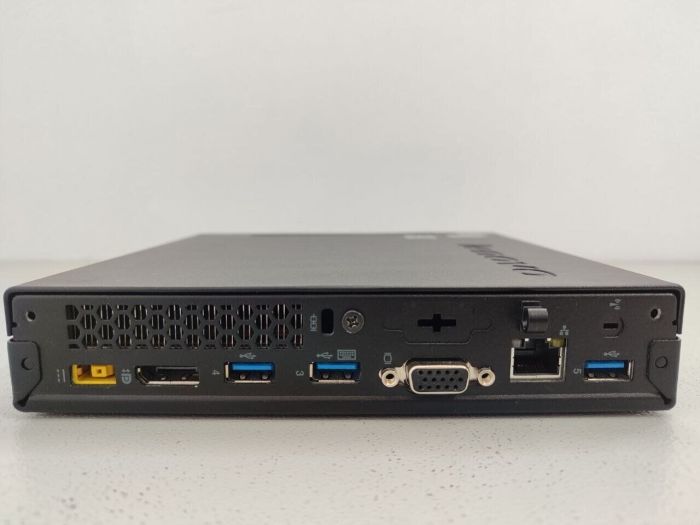 Неттоп Lenovo ThinkCentre M93p Tiny USFF / Intel Core i5-4570T (2 (4) ядра по 2.9 - 3.6 GHz) / 8 GB DDR3 / 128 GB SSD / Intel HD Graphics 4600 б/в - зображення 4