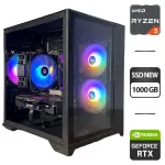 Збірка під замовлення: ігровий GameMax Infinity Mini Tower / AMD Ryzen 5 3600 (6 (12) ядер по 3.6 - 4.2 GHz) / 16 GB DDR4 / 1000 GB SSD M.2 / nVidia GeForce RTX 2060, 12 GB GDDR6, 192-bit / HDMI / 650W