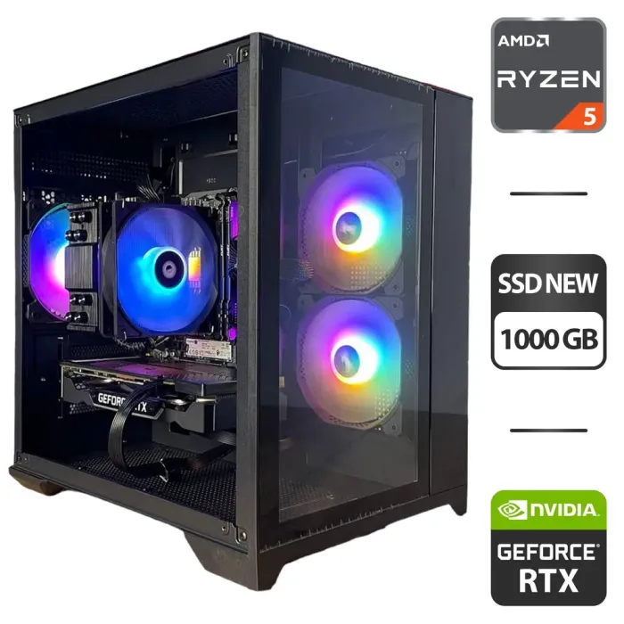 Збірка під замовлення: ігровий GameMax Infinity Mini Tower / AMD Ryzen 5 3600 (6 (12) ядер по 3.6 - 4.2 GHz) / 16 GB DDR4 / 1000 GB SSD M.2 / nVidia GeForce RTX 2060, 12 GB GDDR6, 192-bit / HDMI / 650W - зображення 1