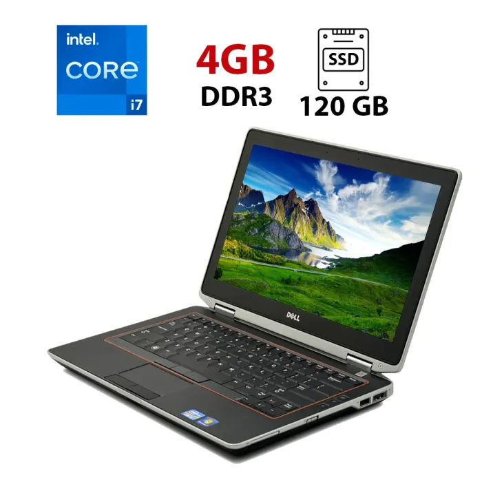 Ноутбук Dell Latitude E6320 / 14" (1920x1080) TN / Intel Core i7-2640M (2 (4) ядра по 2.8 - 3.5 GHz) / 4 GB DDR3 / 120 GB SSD / Intel HD Graphics 3000 / WebCam б/в - зображення 1