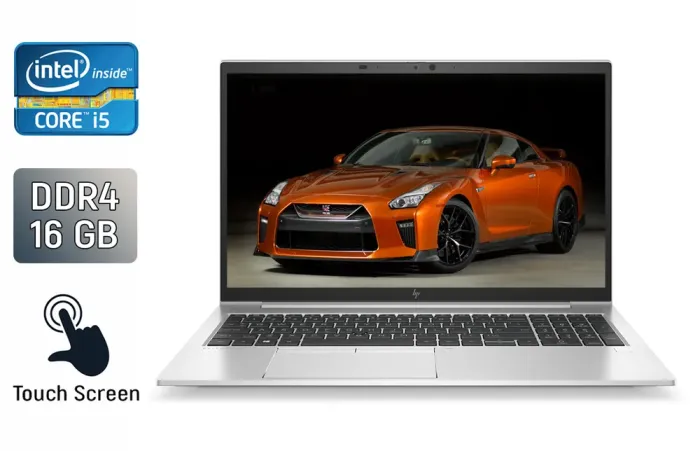 Ультрабук HP EliteBook 850 G8 / 15.6" (1920x1080) IPS Touch / Intel Core i5-1135G7 (4 (8) ядра по 4.2 GHz) / 16 GB DDR4 / 512 GB SSD / Intel Iris Xe Graphics / WebCam / Fingerprint б/в - зображення 1