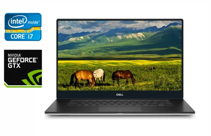 Ігровий ноутбук Dell XPS 15 7590 / 15.6" (3840x2160) IPS / Intel Core i7-9750H (6 (12) ядер по 2.6 - 4.5 GHz) / 16 GB DDR4 / 512 GB SSD / nVidia GeForce GTX 1650, 4 GB GDDR6, 128-bit / WebCam / Windows 10 б/в - зображення 1