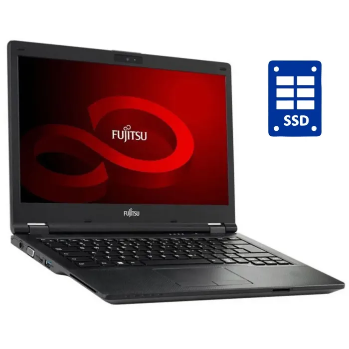 Ультрабук Б-клас Fujitsu LifeBook E548 / 14" (1920x1080) IPS / Intel Core i3-7130U (2 (4) ядра по 2.7 GHz) / 8 GB DDR4 / 256 GB SSD / Intel HD Graphics 620 / WebCam / Win 10 Pro б/в - зображення 1