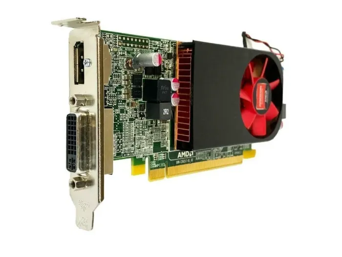 Дискретна відеокарта AMD Radeon R7 250, 2 GB DDR3, 128-bit / 1x DVI, 1x DisplayPort / Для корпусів форм-фактора SFF + Перехідник DVI-VGA б/в - зображення 1