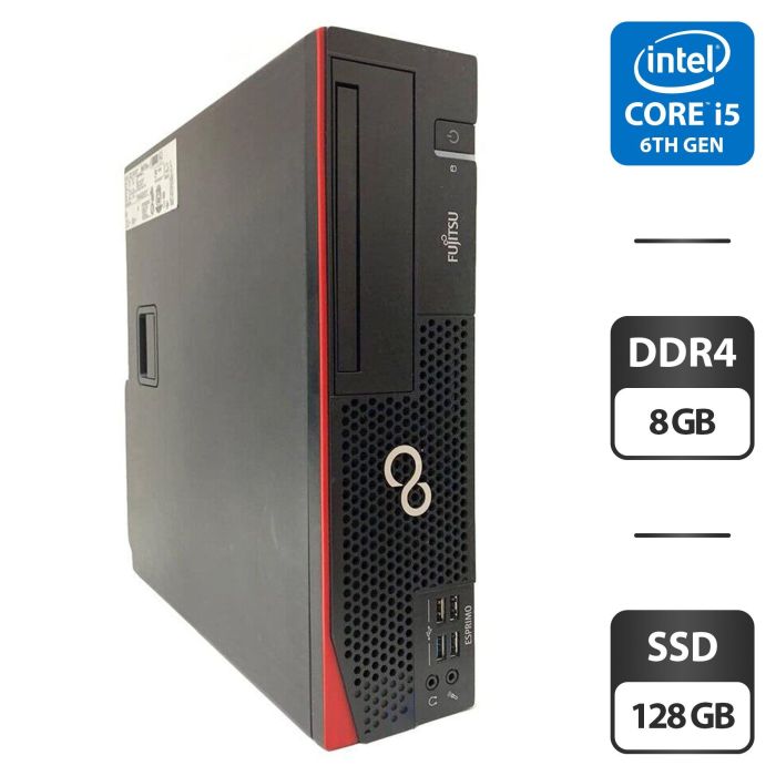 Комп'ютер Fujitsu Esprimo D956 E90+ SFF / Intel Core i5-6400 (4 ядра по 2.7 - 3.3 GHz) / 8 GB DDR4 / 128 GB SSD / Intel HD Graphics 530 / DVI б/в - изображение 1