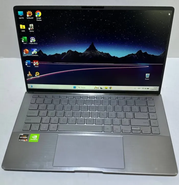 Ультрабук Б-клас Asus ZenBook 14 Q407IQ / 14" (1920x1080) IPS / AMD Ryzen 5 4500U (6 ядер по 2.3 - 4.0 GHz) / 8 GB DDR4 / 256 GB SSD / nVidia GeForce MX350, 2 GB GDDR5, 64-bit / WebCam / Win 11 Home б/в - зображення 2