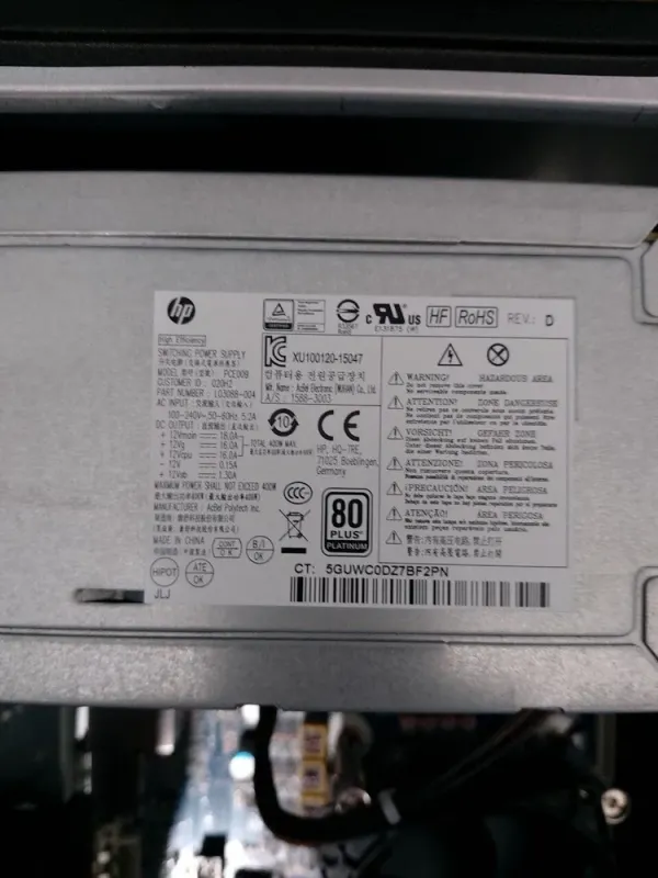 Робоча станція HP Z240 Workstation Tower / Intel Core i7-6700 (4 (8) ядра по 3.4 - 4.0 GHz) / 16 GB DDR4 / 256 GB SSD M.2 + 512 GB SSD / AMD Radeon RX 570, 4 GB GDDR5, 256-bit б/в - зображення 5