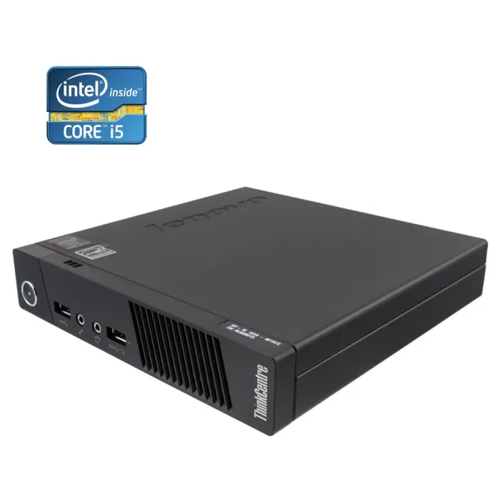 Неттоп Б-клас Lenovo ThinkCentre M93p Tiny USFF / Intel Core i5-4570S (4 ядра по 2.9 - 3.6 GHz) / 8 GB DDR3 / 256 GB SSD / Intel HD Graphics 4600 б/в - зображення 1