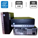 Комп'ютер HP ProDesk 600 G3 SFF / Intel Core i5-6500 (4 ядра по 3,2 - 3,6 ГГц) / 8 ГБ DDR4 / 240 ГБ SSD / Intel HD Graphics 530 б/в