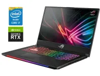 Ігровий ноутбук Б-клас Asus ROG StrixGL704G / 17.3" (1920x1080) IPS / Intel Core i7-8750H (6 (12) ядер по 2.2 - 4.1 GHz) / 32 GB DDR4 / 512 GB SSD M.2 / nVidia GeForce RTX 2060, 6 GB GDDR6, 192-bit / WebCam / Win 10 Home б/в