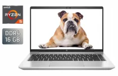 Ультрабук Б-клас HP ProBook 445 G8 / 14" (1920x1080) IPS / AMD Ryzen 5 5600U (6 (12) ядер по 2.3 - 4.2 GHz) / 16 GB DDR4 / 512 GB SSD / AMD Radeon Vega 7 Graphics / Fingerprint / WebCam б/в