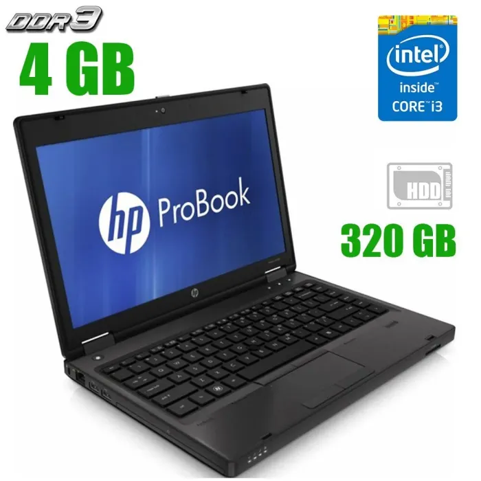 Нетбук HP Probook 6360b / 13.3'' (1366×768) TN / Intel Core i3-2310M (2 (4) ядра по 2.1 GHz) / 4 GB DDR3 / 320 GB HDD / Intel HD Graphics 3000 б/в - зображення 1