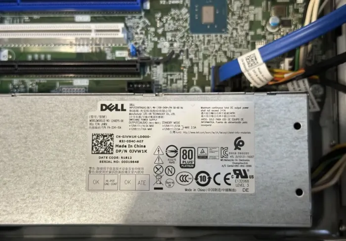 Комп'ютер Dell OptiPlex 7050 Tower / Intel Core i5-7500 (4 ядра по 3.4 - 3.8 GHz) / 16 GB DDR4 / 500 GB SSD / Intel HD Graphics 630 / 240W / HDMI / DisplayPort б/в - зображення 9