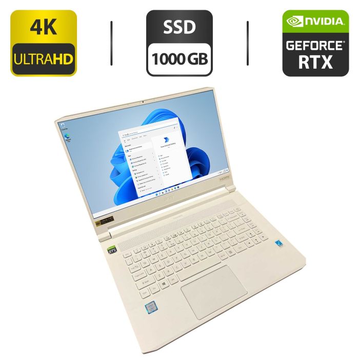 Ігровий ноутбук Acer ConceptD CN715-71 / 15,6" (3840x2160) IPS / Intel Core i7-9750H (6 (12) ядер по 2,6 - 4,5 ГГц) / 32 ГБ DDR4 / 1000 ГБ SSD / nVidia GeForce RTX 2080, 8 ГБ GDDR6, 256-біт / WebCam б/в - зображення 1