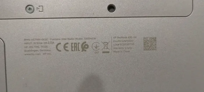 Ультрабук Б-класс HP ProBook 430 G4 / 13.3" TN / Core i5-7200U (2(4) ядра по 2.5-3.1 GHz) / 8GB DDR4 / 120GB SSD / HD Graphics 620 / WebCam / АКБ NEW б/в - зображення 8