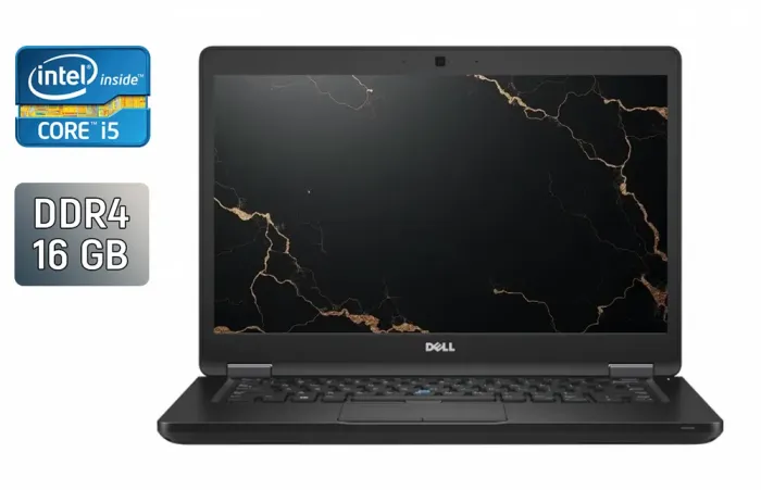 Ультрабук Dell Latitude 5480 / 14" (1366x768) TN / Intel Core i5-7300U (2 (4) ядра по 2.6 - 3.5 GHz) / 16 GB DDR4 / 240 GB SSD / Intel HD Graphics 520 / WebCam / SIM б/в - зображення 1