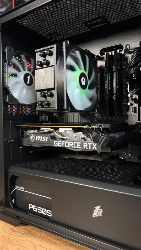 Збірка під замовлення: ігровий ПК 1stPlayer Trilobite T5 Black Tower / AMD Ryzen 7 5700X (8 (16) ядер по 3.4 - 4.6 GHz) / 32 GB DDR4 / 1000 GB SSD M.2 / nVidia GeForce RTX 3070, 8 GB GDDR6, 256-bit / 650W б/в - зображення 6