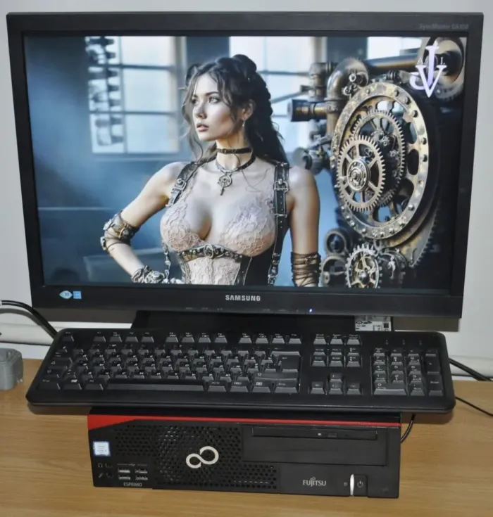 Комплект ПК: Fujitsu Esprimo D756 E85 SFF / Intel Core i5-6500 (4 ядра по 3.2 - 3.6 GHz) / 8 GB DDR4 / 120 GB SSD / Intel HD Graphics 530 / DVD-ROM + Монитор Б-класс Samsung SyncMaster S22A450BW / 22" (1680x1050) TN / VGA, DVI б/в - зображення 8