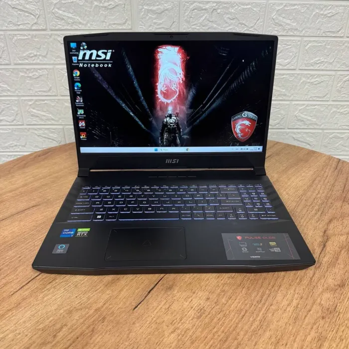 Ігровий ноутбук MSI Pulse GL66 11UEK / 15.6" (1920x1080) IPS / Intel Core i7-11800H (8 (16) ядер по 2.3 - 4.6 GHz) / 16 GB DDR4 / 500 GB SSD / nVidia GeForce RTX 3060, 6 GB GDDR6, 192-bit / WebCam б/в - зображення 2