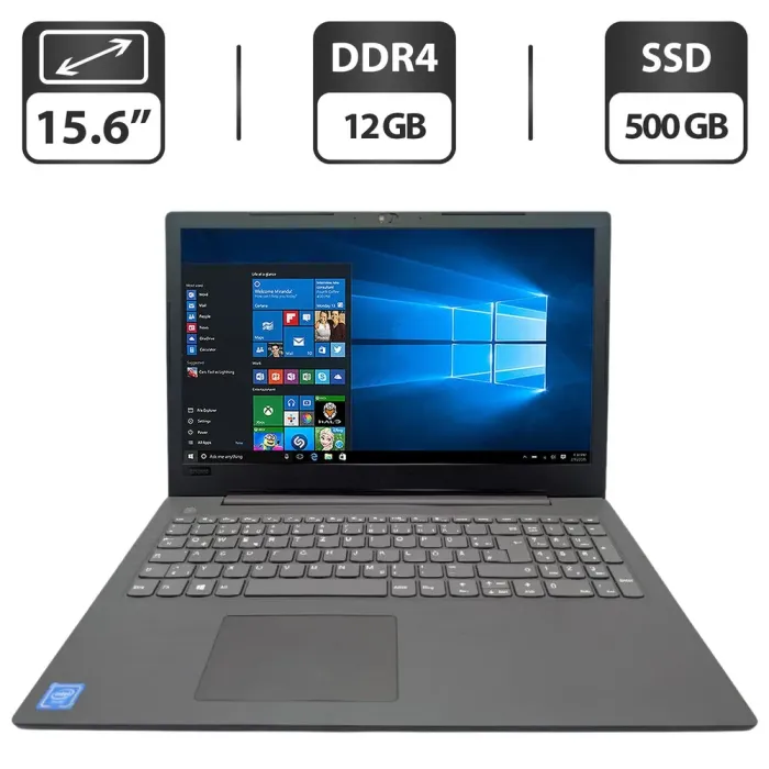 Ноутбук Lenovo IdeaPad V130-15IKB / 15.6'' (1366x768) TN / Intel Celeron 3867U (2 (4) ядра по 1.8 GHz) / 12 GB DDR4 / 500 GB SSD / Intel HD Graphics 610 / WebCam б/в - зображення 1
