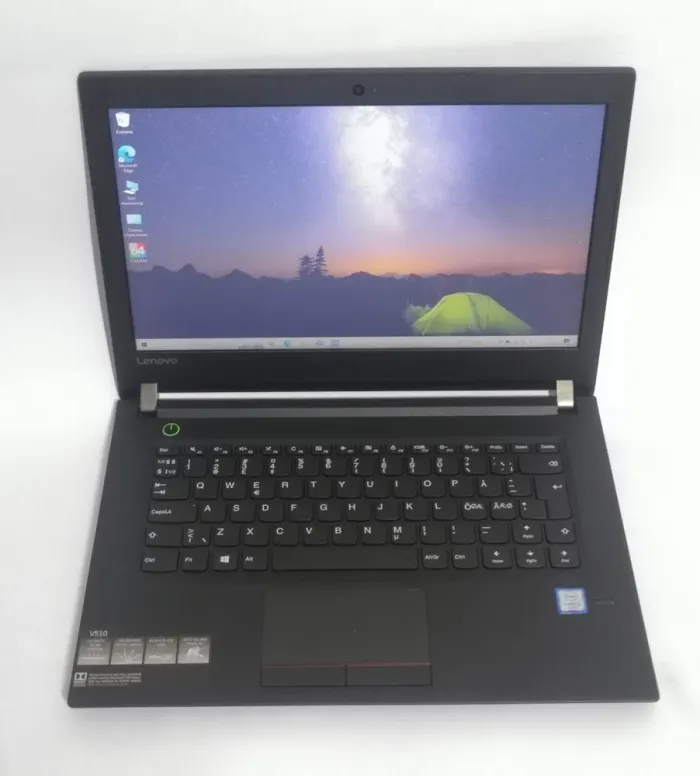 Ноутбук Lenovo V510-14IKB / 14" (1366x768) TN / Intel Core i3-6006U (2 (4) ядра по 2.0 GHz) / 4 GB DDR4 / 128 GB SSD / Intel HD Graphics 520 / WebCam / Win 10 Home б/в - зображення 2
