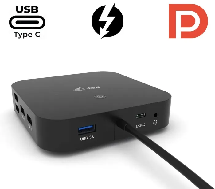 Док-станція i-Tec C31DUALDPDOCKPD USB-C Dual Display Docking Station / USB Type-C / DisplayPort / USB 3.0, USB 2.0 / Gigabit Ethernet б/в - зображення 1