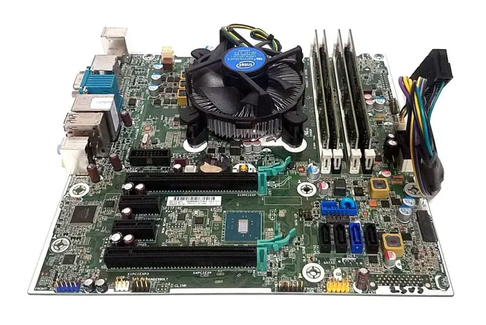 Комплект: Материнська плата HP Z240 SFF / Socket LGA1151 + Intel Xeon E3-1225 v5 (4 ядра по 3.3 - 3.7 GHz) (аналог i5-6500) + 16 GB DDR4 + кулер Intel E97379-003 NEW + перехідник для БП-МП б/в - зображення 3