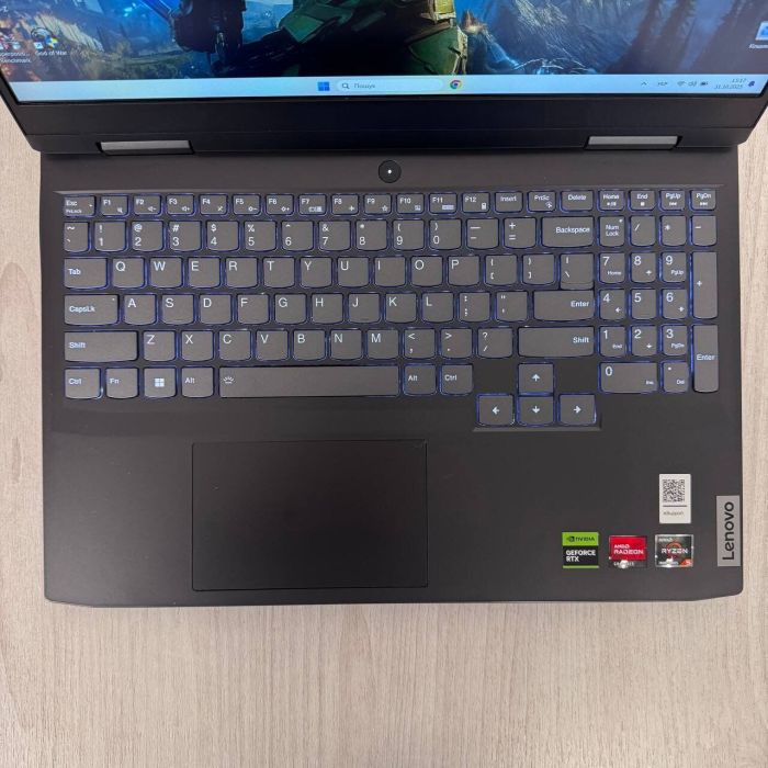 Ігровий ноутбук Б-класу Lenovo IdeaPad Gaming 3 15ARH7 / 15,6" (1920x1080) IPS / AMD Ryzen 5 7535HS (6 (12) ядер по 3,3 - 4,55 ГГц) / 16 ГБ DDR5 / 512 ГБ SSD NVMe / nVidia GeForce RTX 2050, 4 ГБ GDDR6, 64-біт / Веб-камера б/в - зображення 8