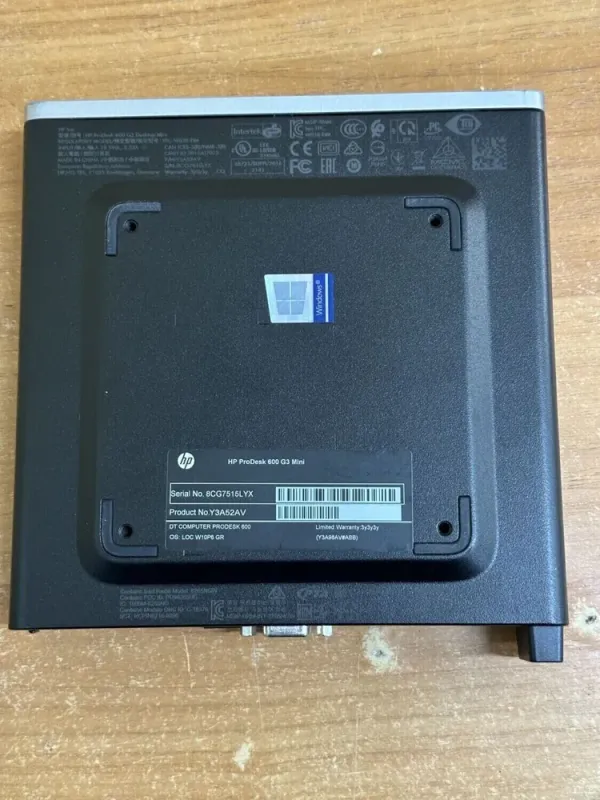 Неттоп HP ProDesk 600 G3 Mini USFF / Intel Core i3-6100T (2 (4) ядра по 3.2 GHz) / 8 GB DDR4 / 120 GB SSD / Intel HD Graphics 530 / DisplayPort б/в - зображення 4