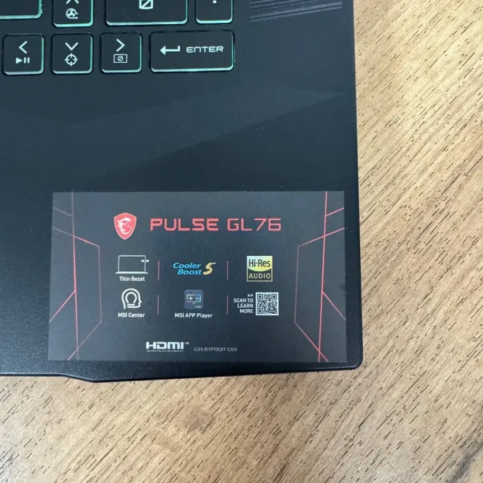 Ігровий ноутбук MSI Pulse GL76 12UGK / 17.3" (1920x1080) IPS / Intel Core i7-12700H (14 (20) ядер по 3.5 - 4.7 GHz) / 16 GB DDR4 / 512 GB SSD / nVidia GeForce RTX 3070, 8 GB GDDR6, 256-bit / WebCam б/в - зображення 8