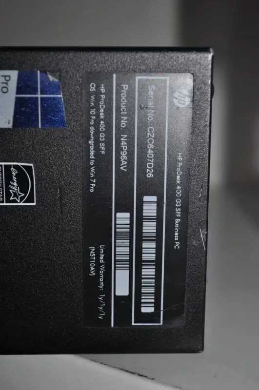 Комп'ютер HP ProDesk 400 G3 SFF / Intel Core i5-6500 (4 ядра по 3.2 - 3.6 GHz) / 8 GB DDR4 / 240 GB SSD / Intel HD Graphics 530 / DVD-ROM б/в - зображення 6