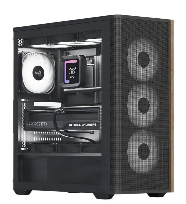Ігровий ПК AeroCool D501A-G-BK-v2 Animal Tower / AMD Ryzen 9 7900X (12 (24) ядер по 4.7 - 5.6 GHz) / 16 GB DDR5 / 1000 GB SSD M.2 / AMD Radeon RX 9070, 16 GB GDDR6, 192-bit - зображення 2