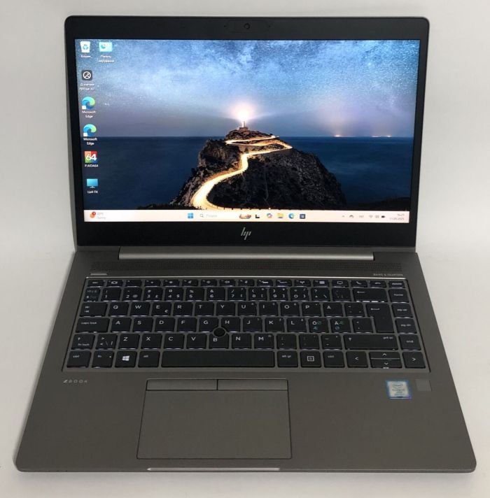 Ігровий ультрабук Б-класу HP ZBook 14u G6 / 14" (1920x1080) IPS / Intel Core i7-8665U (4 (8) ядра по 1,9 - 4,8 ГГц) / 16 ГБ DDR4 / 512 ГБ SSD NVMe / AMD Radeon Pro WX 3200, 4 ГБ GDDR5, 128-біт / WebCam / Win 11 Pro б/в - зображення 2