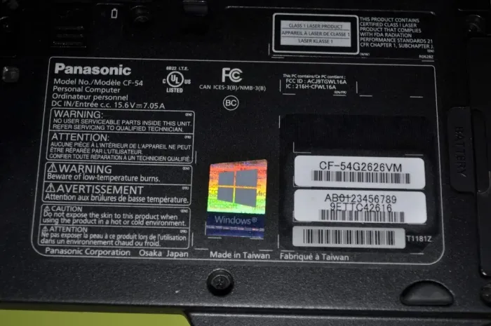 Захищений ноутбук Panasonic Toughbook CF-54 / 14" (1366x768) TN / Intel Core i5-7300U (2 (4) ядра по 2.6 - 3.5 GHz) / 16 GB DDR3 / 240 GB SSD / Intel HD Graphics 620 / Wi-Fi / Bluetooth / Windows 11 Pro б/в - зображення 15
