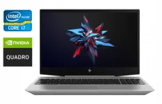 Мобільна робоча станція HP zBook 15v G5 / 15.6" (1920x1080) IPS / Intel Core i7-8750H (6 (12) ядер по 2.2 - 4.1 GHz) / 16 GB DDR4 / 512 GB SSD / nVidia Quadro P600, 4 GB GDDR5, 128-bit / WebCam / TouchID / Windows 10 б/в