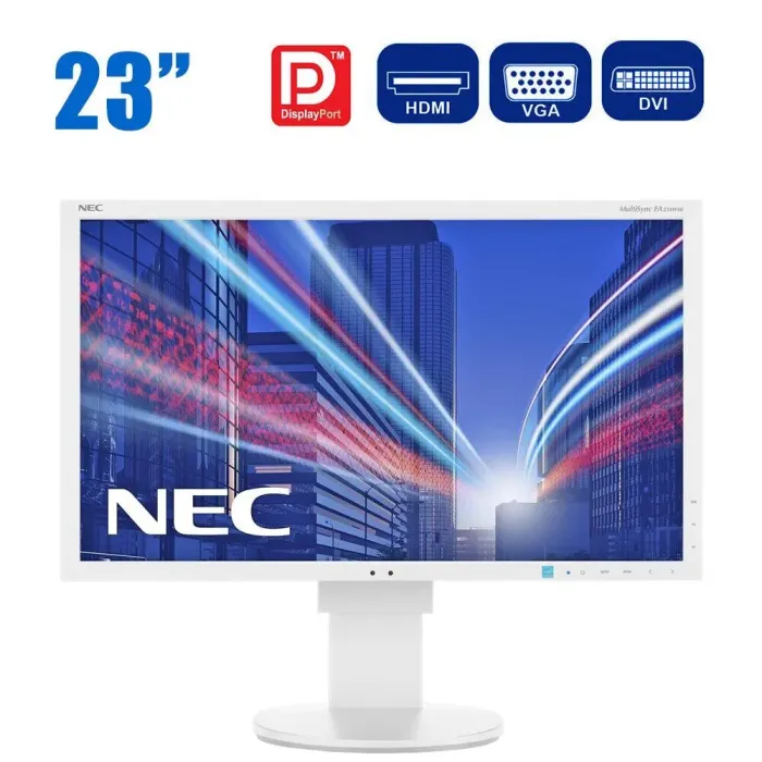 Монітор NEC MultiSync EA234WMi / 23" (1920x1080) IPS / VGA, DVI, HDMI, DisplayPort, USB, Audio / Вбудовані колонки 2x 1W б/в - зображення 1