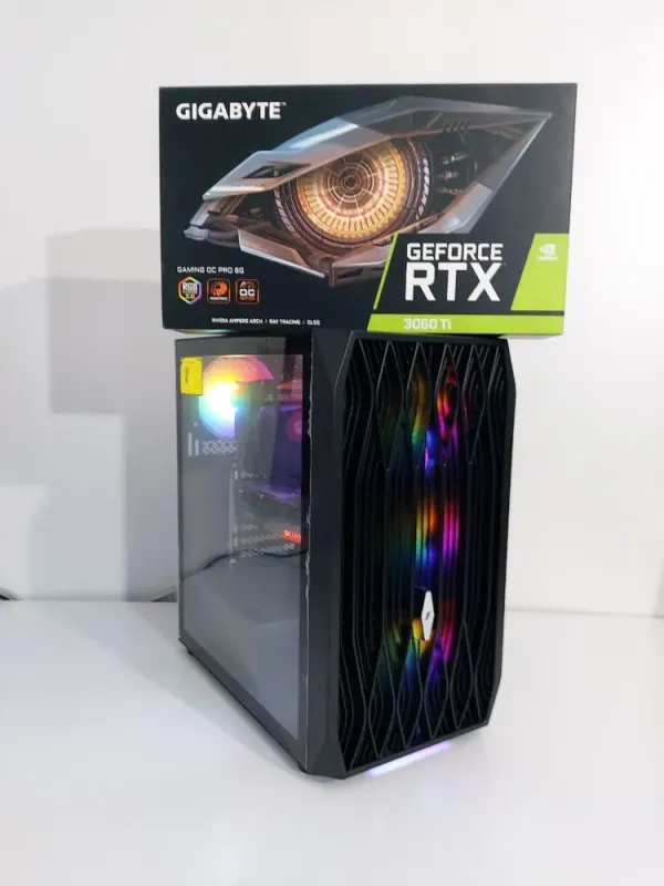 Ігровий ПК 1stPlayer Ariya AY7 Tower / AMD Ryzen 5 3600 (6 (12) ядер по 3.6 - 4.2 GHz) / 16 GB DDR4 / 480 GB SSD + 512 GB SSD M.2 / nVidia GeForce RTX 3060 Ti, 8 GB GDDR6, 256-bit / 500W б/в - зображення 4