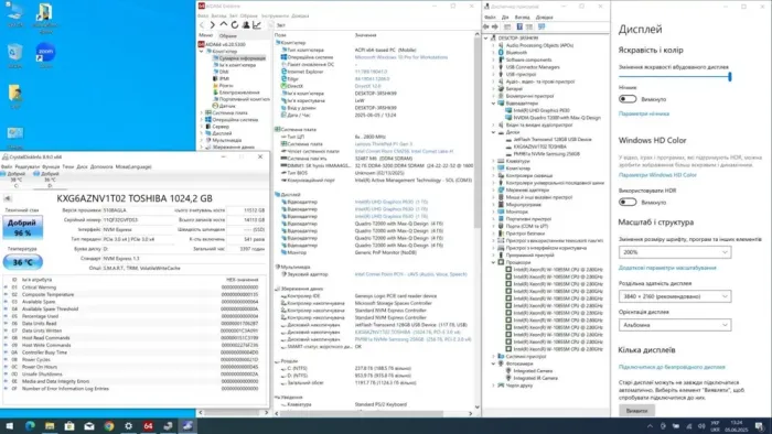 Мобільна робоча станція Lenovo ThinkPad P1 Gen 3 / 15.6" (3840x2160) IPS Touch / Intel Xeon W-10855M (6 (12) ядер по 2.8 - 5.1 GHz) / 32 GB DDR4 / 256 GB SSD + 1000 GB SSD / nVidia Quadro T2000 Max-Q, 4 GB GDDR5, 128-bit / WebCam б/в - зображення 9