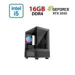 Ігровий ПК 1stPlayer Mi2-A-BK-2F7R-1F7 Black Tower / Intel Core i5-12400F (6 (12) ядер по 2,5 - 4,4 ГГц) / 16 ГБ DDR4 / 480 ГБ SSD / nVidia GeForce RTX 3050, 8 ГБ GDDR6, 128-біт