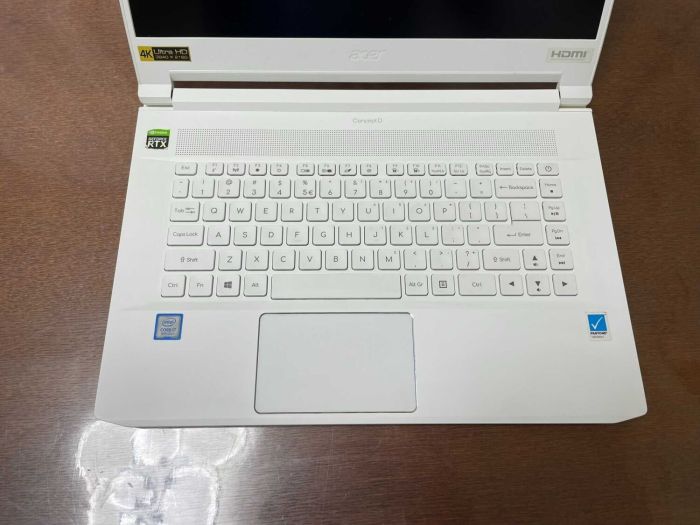 Ігровий ноутбук Acer ConceptD CN715-71 / 15,6" (3840x2160) IPS / Intel Core i7-9750H (6 (12) ядер по 2,6 - 4,5 ГГц) / 32 ГБ DDR4 / 1000 ГБ SSD / nVidia GeForce RTX 2080, 8 ГБ GDDR6, 256-біт / WebCam б/в - зображення 4