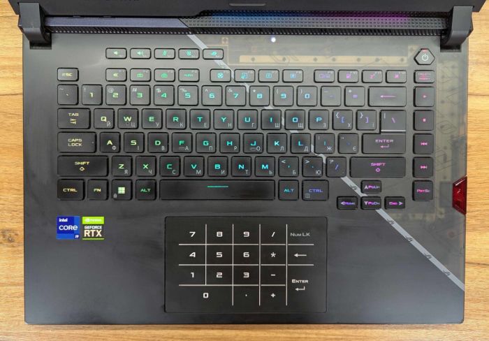 Ігровий ноутбук Asus ROG Strix Scar G533Z / 15.6" (2560x1440) IPS / Intel Core i9-12900H (14 (20) ядер по 3.8 - 5.0 GHz) / 32 GB DDR5 / 1000 GB SSD / nVidia GeForce RTX 3070 Ti, 8 GB GDDR6X, 256-bit / HDMI / Windows 11 б/в - зображення 3