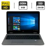 Ноутбук HP ProBook 650 G3 / 15.6" (1920x1080) TN / Intel Core i5-7200U (2 (4) ядра по 2.5 - 3.1 GHz) / 8 GB DDR4 / 256 GB SSD / Intel HD Graphics 620 / WebCam / Windows 10 Pro б/в